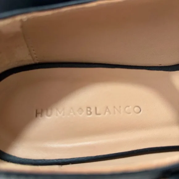 Huma Blanco Stella Mary Jane Pump EU size 38 Black Leather Pump Square Toe